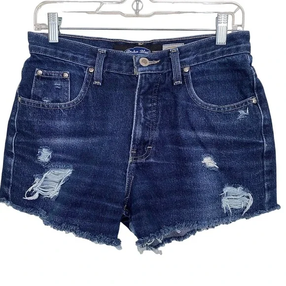 anchor blue Shorts Vintage Anchor Blue Upcycled High Rise